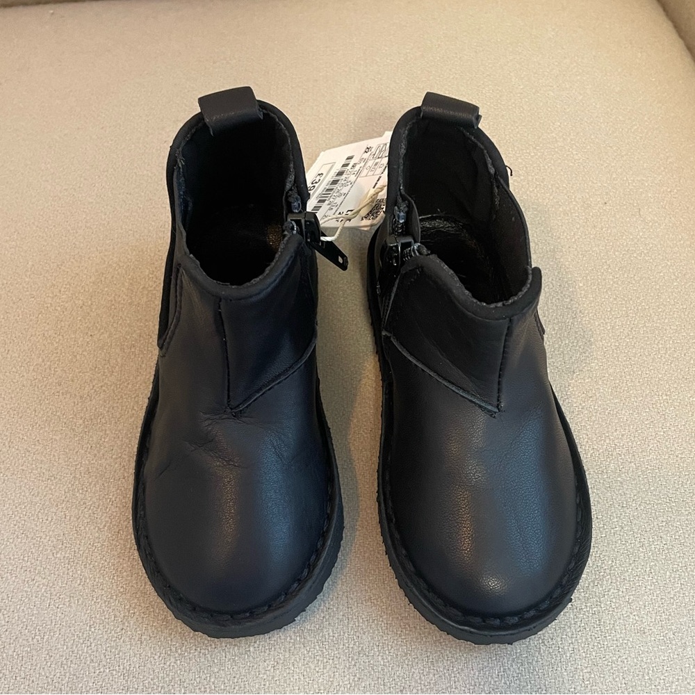 NWT Zara Kids Leather Boots - Picture 9 of 11